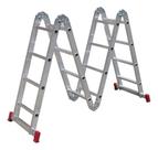 Escada Articulavel 16 Degraus 4x4 Aluminio 4,23m Botafogo