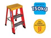 Escada Banqueta 2 Degraus Fibra / Alumínio 0,6m WBertolo