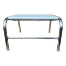 Escada Clinica De 1 Degrau Estrutura Inox Com Degrau Branco
