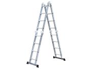 Escada de Aço e Alumínio Multiuso 4x4 com Plataforma 16 Degraus Nell KMP404