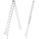 Escada de Alumínio Extensiva 2 x 13 Degraus 3,93 x 6,45 Metros EVALD