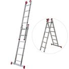 Escada de alumínio extensível 1,85 x 2,62 m 2 x 6 degraus - ESC0615