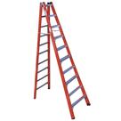 Escada de Fibra Tesoura Duplo Acesso 10 Degraus Laranja TAFD-10 - W. BERTOLO
