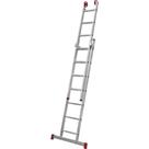 Escada Extensiva 3 em 1 ESC0616 2 X 7 Degraus de Alumínio 150kg Botafogo Lar & Lazer
