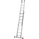 Escada Extensiva 3 em 1 ESC0617 2 X 8 Degraus em Alumínio 150kg Botafogo Lar & Lazer Escada Extensiva 3 em 1 ESC0617 2 X 8 Degraus em Alumínio 150kg Botafogo Lar & Lazer