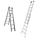 Escada Extensiva Aluminio 4em1 2,63mt 2x6 Degraus Real EX06