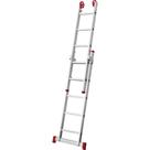 Escada Extensiva de Alumínio, 2 x 5 Degraus, 3 em 1, Esc0614, Botafogo