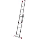 Escada Extensiva de Alumínio, 2 x 6 Degraus, 3 em 1, Esc0615, Botafogo