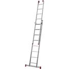 Escada Extensiva de Alumínio, 2 x 8 Degraus, 3 em 1, Esc0617, Botafogo Escada Extensiva de Alumínio, 2 x 8 Degraus, 3 em 1, Esc0617, Botafogo