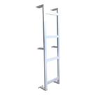 Escada Marinheiro em Alumínio 120 cm x 40 cm com 4 Degraus Kazan Branco
