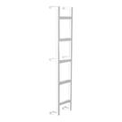 Escada Marinheiro em Alumínio 170 cm x 32 cm com 5 Degraus Kazan Branco