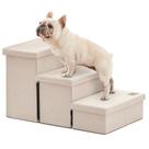 Escada para Cães Dobrável Love's cabin 45 cm de Altura, 3 Degraus, Bege