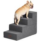 Escada para Cães EHEYCIGA 4 Degraus 51 cm de Altura Antiderrapante Cinza