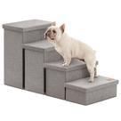 Escada para cães Love's Cabin dobrável de 4 degraus, cinza, 90 kg