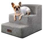 Escada para Cães Pequenos - 3, 4 ou 5 Degraus Antiderrapantes - Cinza