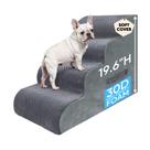 Escada para Pets PAWSCRAT 4 Degraus, 50 cm de Altura, Espuma Macia Cinza