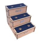 Escada Pet Mdf 50cm 3 Degraus Com Carpete Personalizada 3mm