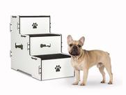 Escada Pet Para Cachorro Com 3 Degraus Em Mdf escadinha antiderrapante