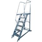 Escada plataforma de alumínio 1.50 m c/ 5 degraus + patamar - Agata