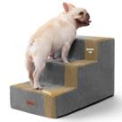 Escadas para Cães Aodisman de 3 Degraus, Extra Largas, Antiderrapantes, Cinza