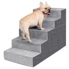 Escadas para cães Heeyoo de 5 degraus em espuma para animais de estimação, antiderrapante, cinza
