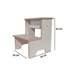 Escadinha Escada Mdf Branco 2 Degraus Compacta Multiuso Auxiliar Casa Escadinha Escada Mdf Branco 2 Degraus Compacta Multiuso Auxiliar Casa