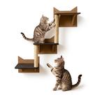Escalador para Gatos com Prateleira Arranhador Poleiro Playground Escada Diversão Descanso Gato Mdf Escalador para Gatos com Prateleira Arranhador Poleiro Playground Escada Diversão Descanso Gato Mdf