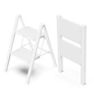 Escalera de Mano Plegable WOA WOA de 2 Peldaños, Acero Resistente, Color Blanco