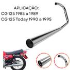 Escapamento CG 125 1985 a 1989 Today 1990 a 1995 Cromado Modelo Original Silencioso