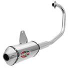 Escapamento Escape Gemoto Racing 3 Trioval Titan 150 Sport 2005 - 2008 Cromado Ponteira Escapamento Escape Gemoto Racing 3 Trioval Titan 150 Sport 2005 - 2008 Cromado Ponteira