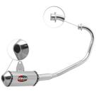 Escapamento Escape Gemoto Racing 3 Trioval Titan/fan 160 2016 - 2020 Cromado Ponteira