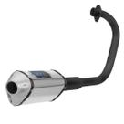 Escapamento Esportivo para Moto Pro Tork Mini 3 Titan Ks/es-150 2009 À 2013 e Fan 150 Mix 2010 À 2013 Curva Preta