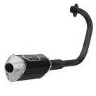 Escapamento Esportivo para Moto Pro Tork Mini 3 Titan Ks/es-150 2009 À 2013 e Fan 150 Mix 2010 À 2013 Curva Preta