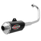 Escapamento Gemoto Racing 3 Trioval Titan Esd / Ex 150 2009 - 2013 Cromado Ponteira Preta