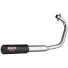 Escapamento Gemoto Racing Intruder 125 2002 - 2015 Cromado Ponteira Preta