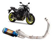 Escapamento Para Mt 07 Yamanha Inox Coletor Full C Ponteira
