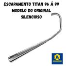 Escapamento Titan 125 1996 a 1999 Cromado Modelo Original Silencioso