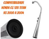 Escapamento Titan 125 Ks 2000 á 2004 modelo do original silencioso cromado