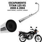 Escapamento Titan 125 Ks 2000 á 2004 modelo do original silencioso cromado