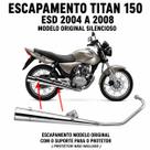 Escapamento Titan 150 ESD 2004 a 2008 Modelo Original Silencioso 43624 Escapamento Titan 150 ESD 2004 a 2008 Modelo Original Silencioso 43624