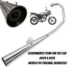 Escapamento Titan Fan 150 ESD 2009 a 2013 Modelo Original Silencioso