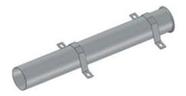 Escapamento Tubo Terminal 4 poleg VW Constellation 17280/24280 Advantech 2012 em diante Euro5