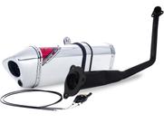 Escape / Ponteira Coyote Modelo TRS 2 Way + Mais em Alumínio - CG 125 Titan ES 2000 até 2004 - Honda