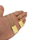 Escapulário 1mm Jesus Nossa Sra das Graças - Banhado A Ouro