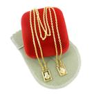 Escapulário 60cm 1mm NS Carmo e SC Jesus Folheado Ouro 18k GG109