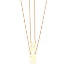 Escapulário 60cm Amuleto Signo De Câncer E Lua - Prata Banhado A Ouro 18k