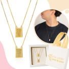 Escapulário Banhado a Ouro 18k Plaquinha Pai Nosso Veneziana