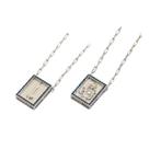 Escapulário caixa zircônia orixá ogum banhado à rhodium