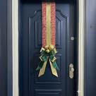 Escapulário de Porta Fita Decorativa de Natal, Dourado e Vermelho - RIKABUNI Escapulário de Porta Fita Decorativa de Natal, Dourado e Vermelho - RIKABUNI