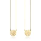 Escapulário em prata 60cm com oração do santo anjo do senhor - banhado a ouro 18k